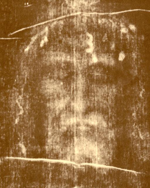 Shroud of Turin face close-up